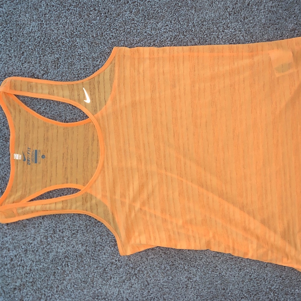 Neon Orange Nike Tank Top